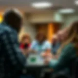 Community Gathering for Financial Education A community gathering at a credit union providing financial education