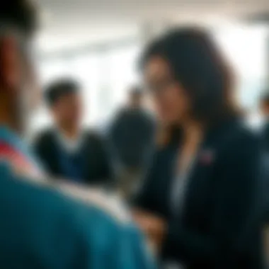 A close-up of a credit union service representative assisting a member