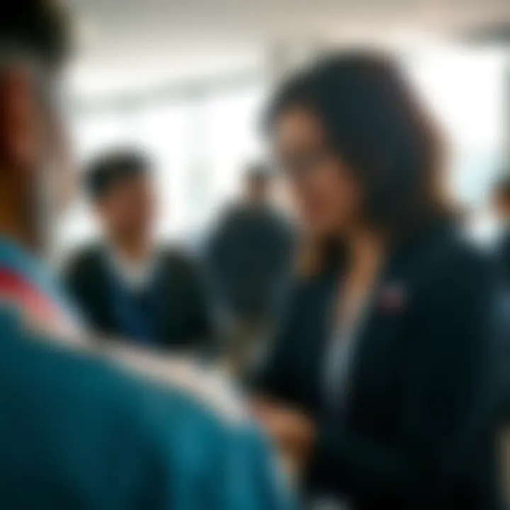 A close-up of a credit union service representative assisting a member