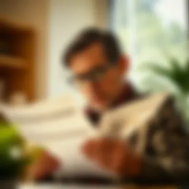 Person reviewing their credit report