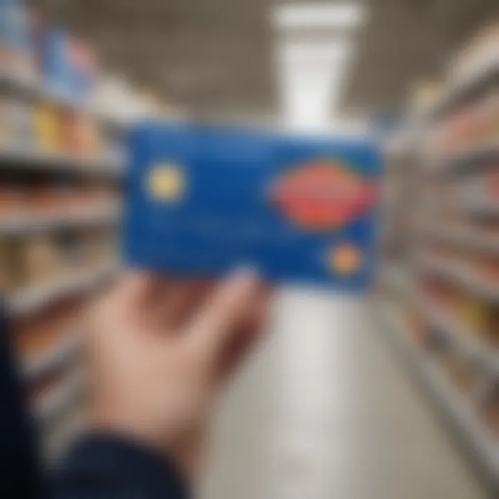 Person reviewing eligibility criteria for a Walmart Store Card