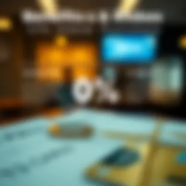 An infographic showing benefits and risks of 0% interest promotions