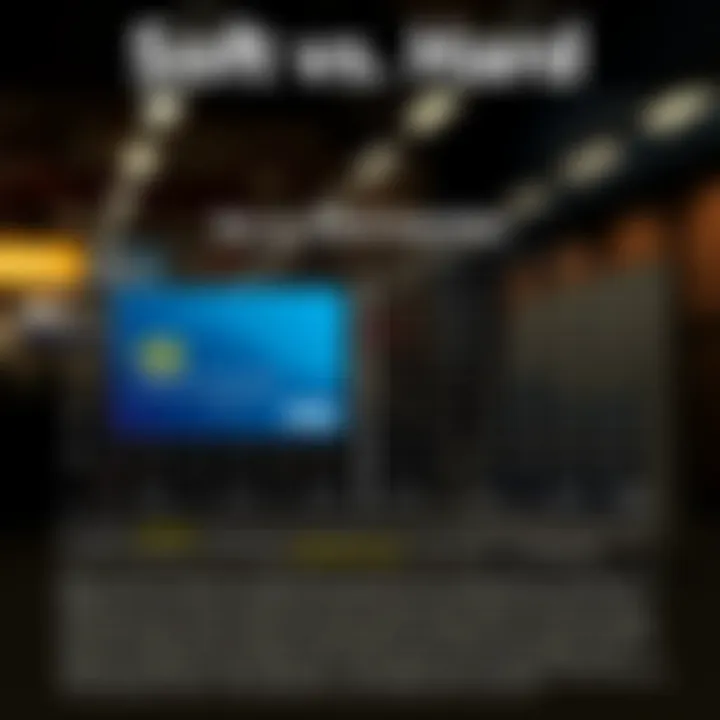 Comparative chart showing soft vs hard inquiries