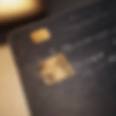 A close-up of a travel credit card with rewards icons