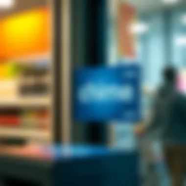 Loading Money at Retail Locations for Chime Card Retail store displaying Chime Card logo