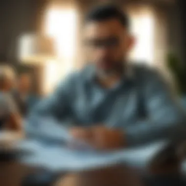 Entrepreneur Reviewing Financial Statements An entrepreneur reviewing financial statements with the American Express Platinum card on the table.