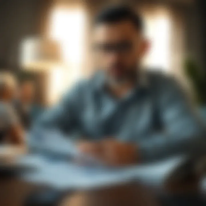 Entrepreneur Reviewing Financial Statements An entrepreneur reviewing financial statements with the American Express Platinum card on the table.