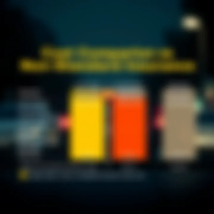 Comparison chart of costs between standard and non-standard car insurance.