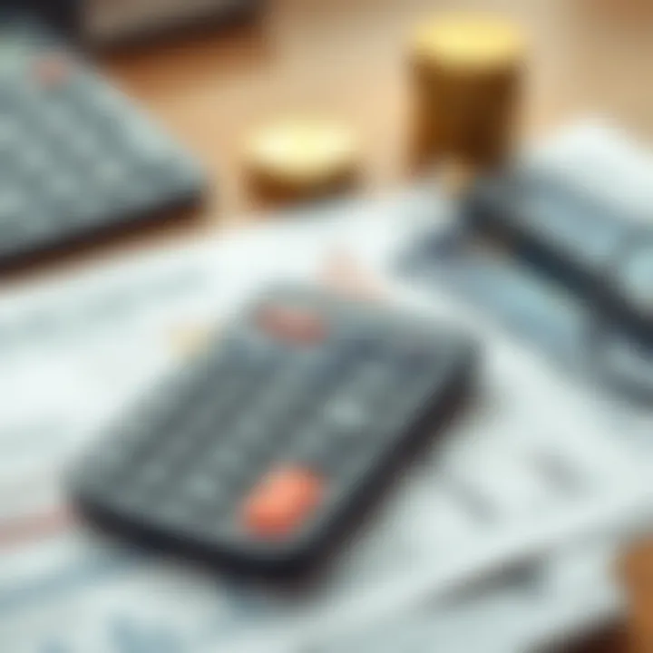 A conceptual image of a calculator and financial documents symbolizing credit management