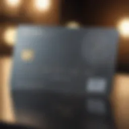 Elegant custom metal credit card showcased on a luxurious surface