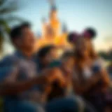 Family Enjoying Disney Vacation A joyful family enjoying a Disney vacation with the benefits of a credit card
