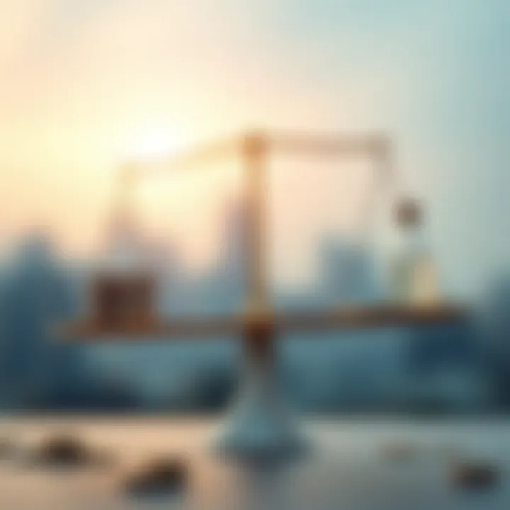 Building a Sustainable Financial Plan Visual representation of financial stability through a balanced scale