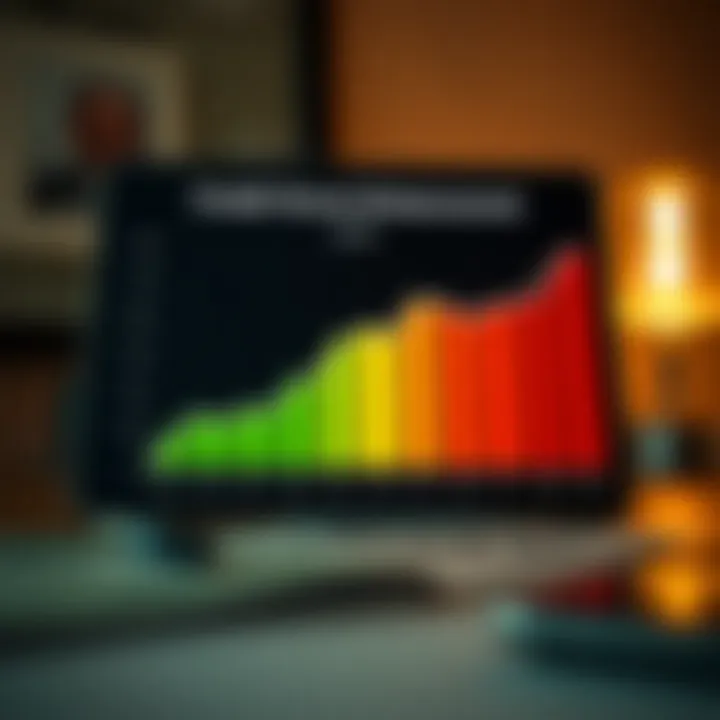 Graph showing credit score improvement