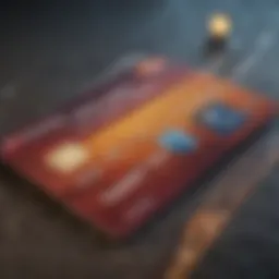 Illustration of a credit card with travel-related icons