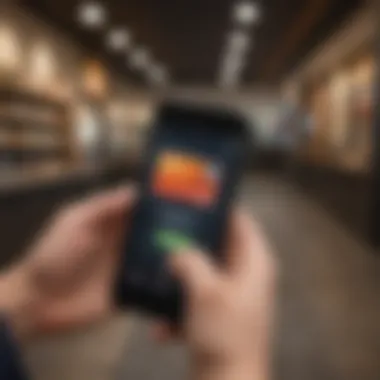 Convenient Access to Virtual Debit Cards User accessing a virtual debit card application on a smartphone