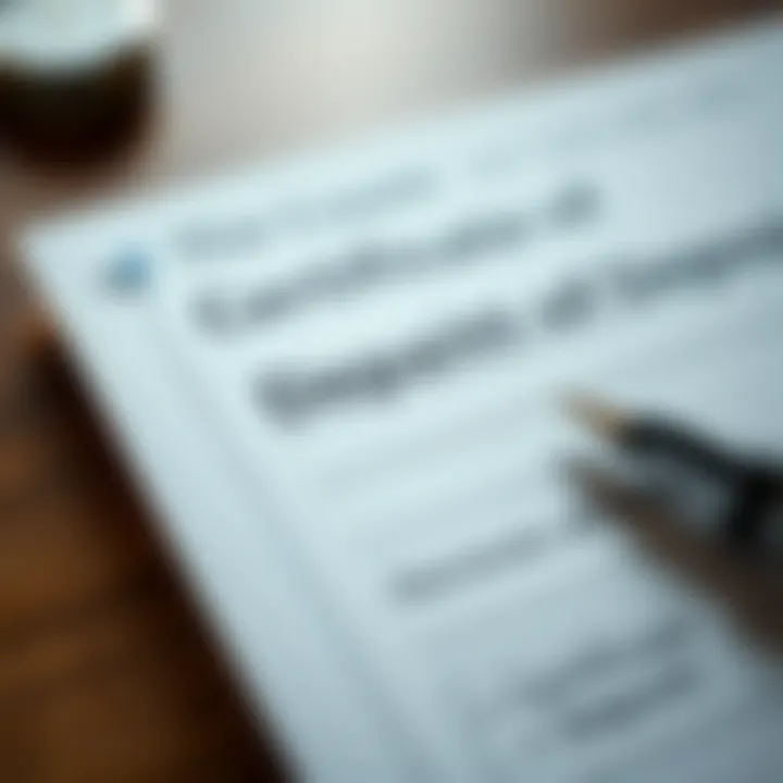 Understanding the Certificate of Deposit A close-up of a certificate of deposit document