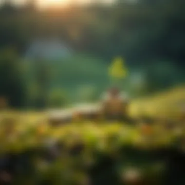 Symbolizing Financial Growth with CDs A serene landscape symbolizing financial growth