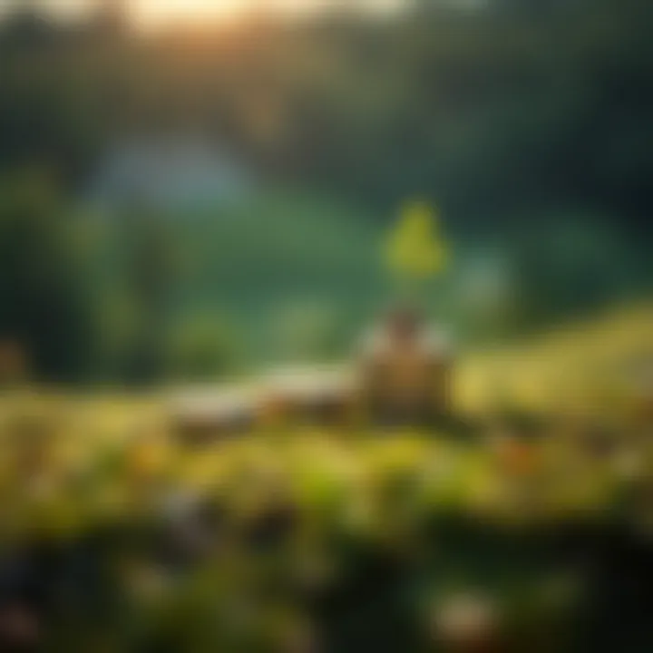 Symbolizing Financial Growth with CDs A serene landscape symbolizing financial growth