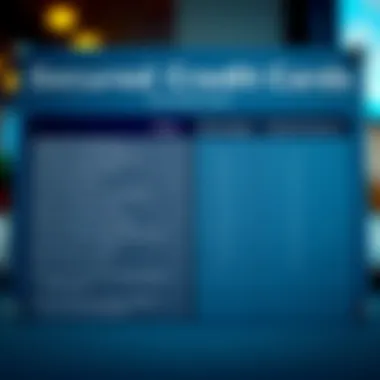 Comparison chart of advantages and disadvantages of secured cards