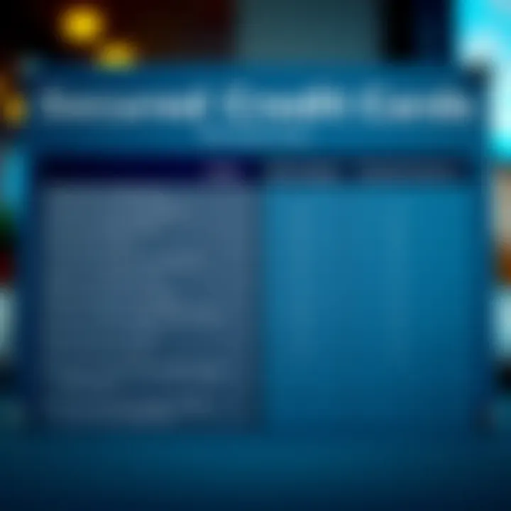 Comparison chart of advantages and disadvantages of secured cards