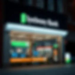 Storefront showcasing Synchrony Bank credit card options