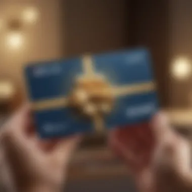 A gift card being given as a present