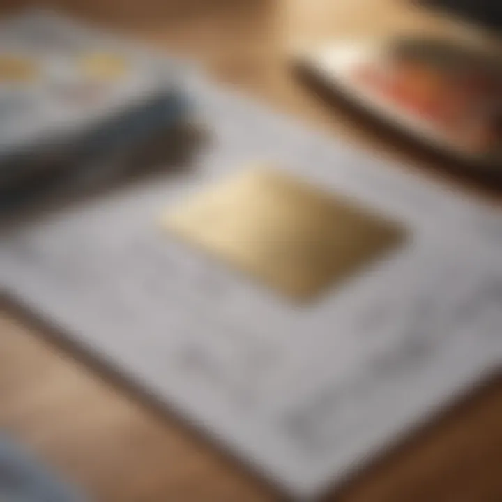 A close-up of a prestigious credit card resting on a financial document