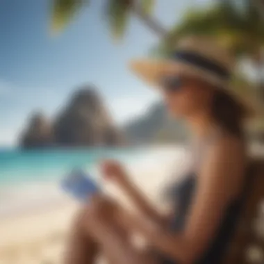 A traveler enjoying benefits of the Chase Sapphire card during a vacation