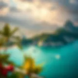 Luxurious travel experience illustrated with a scenic view