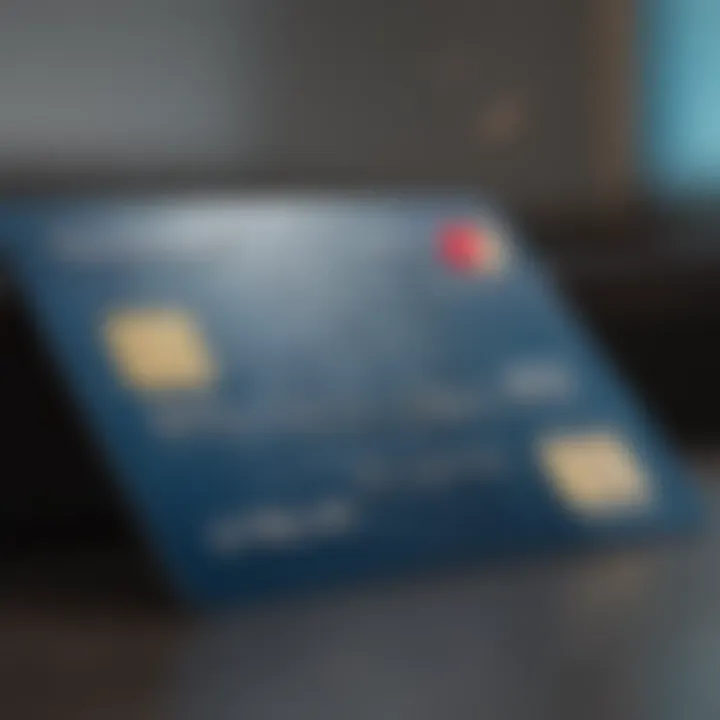 Close-up view of a Capital One credit card with highlighted features.