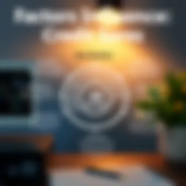 Factors Influencing Credit Scores Infographic showing key factors affecting credit score calculations