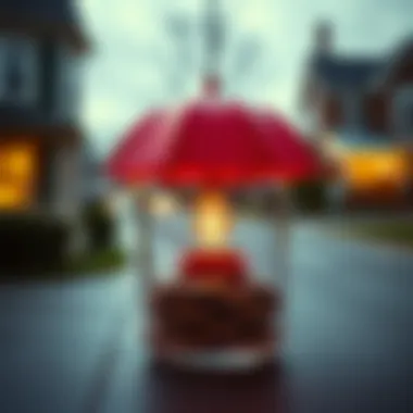 Illustration of financial security through insurance choices