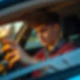 A young driver reviewing insurance options online