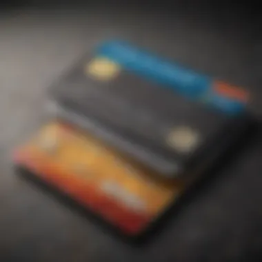 An illustration depicting various high-limit credit cards arranged aesthetically, showcasing their features and benefits.