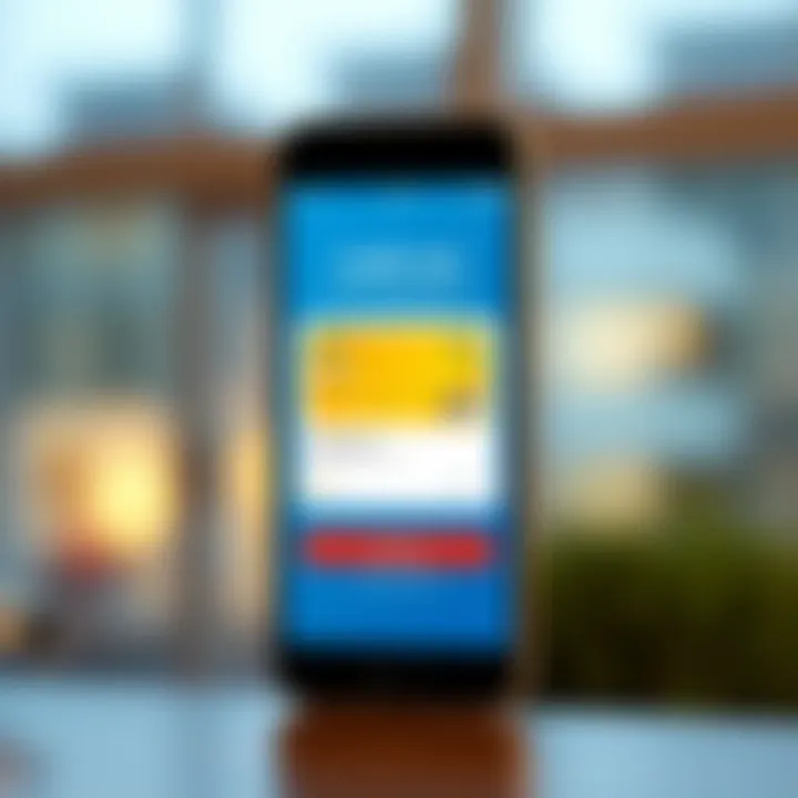 Using Mobile Apps for Credit Card Activation A smartphone displaying a credit card activation app