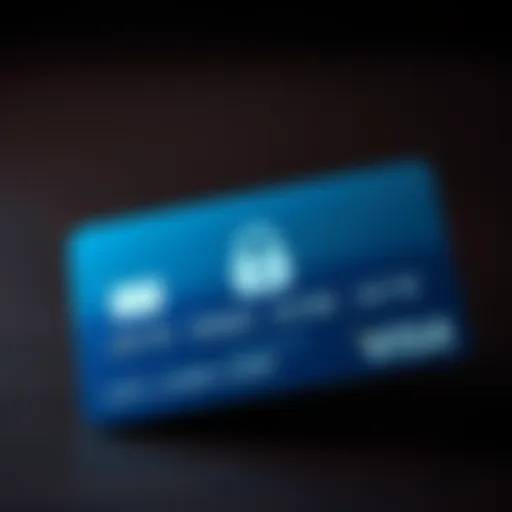 A credit card with a lock symbol representing security