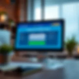 Online loan status check interface on a computer screen