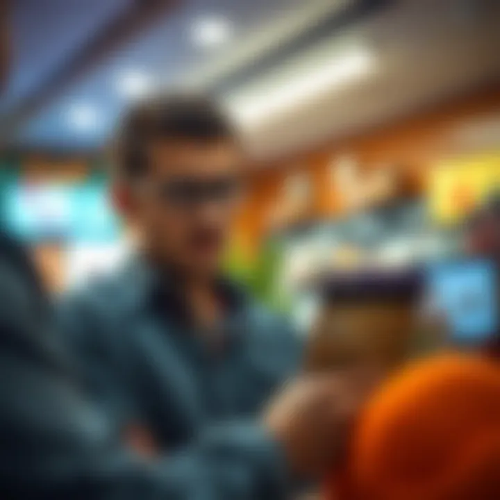 Consumer evaluating credit card offers