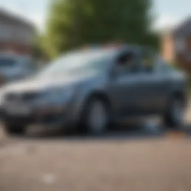 A damaged car after a collision