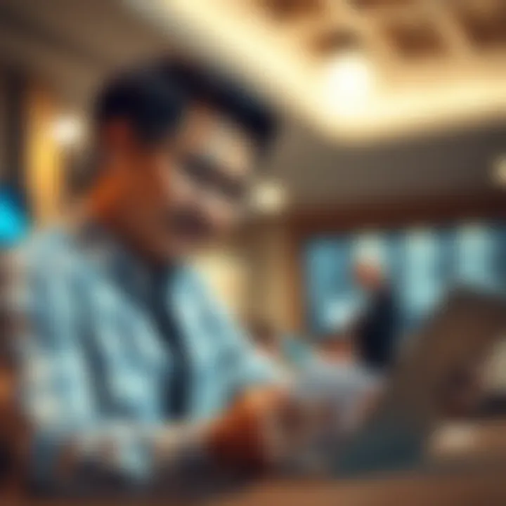 Analyzing Banking Options Individual reviewing account options