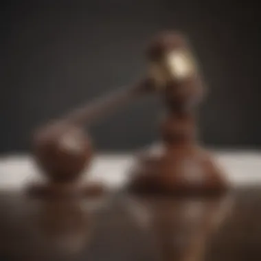 A gavel symbolizing legal judgment