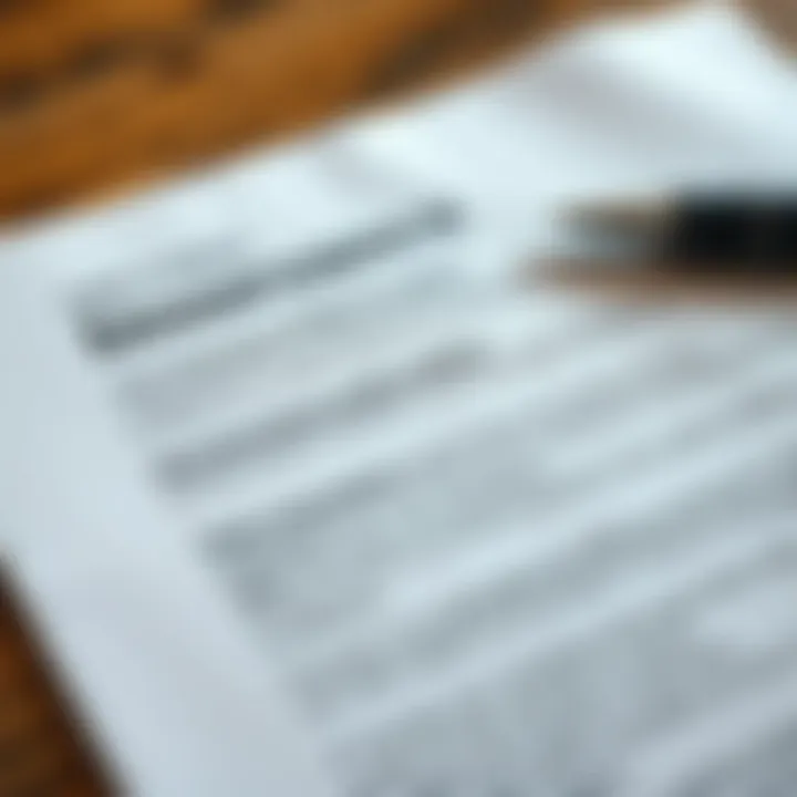 A close-up of a car insurance policy document highlighting key terms and conditions