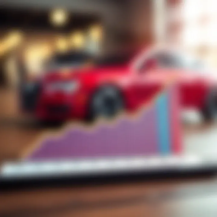 A graph depicting the rise and fall of insurance premiums over time