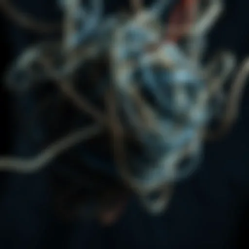 Understanding Financial Stress Conceptual visualization of financial stress represented by tangled wires