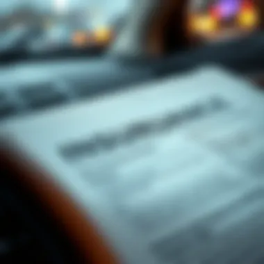 Car insurance policy document