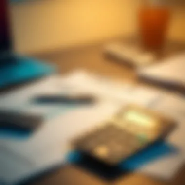 Smart Budgeting for Loans A calculator and budget sheet on a desk, ready for planning