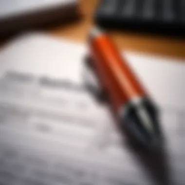 Loan Application Essentials A close-up view of a loan application form with a pen
