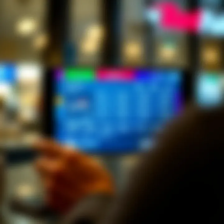 Person reviewing a digital banking platform