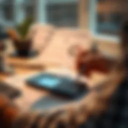 A person analyzing their credit report with a calculator