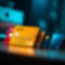 Illustration showcasing various credit card types